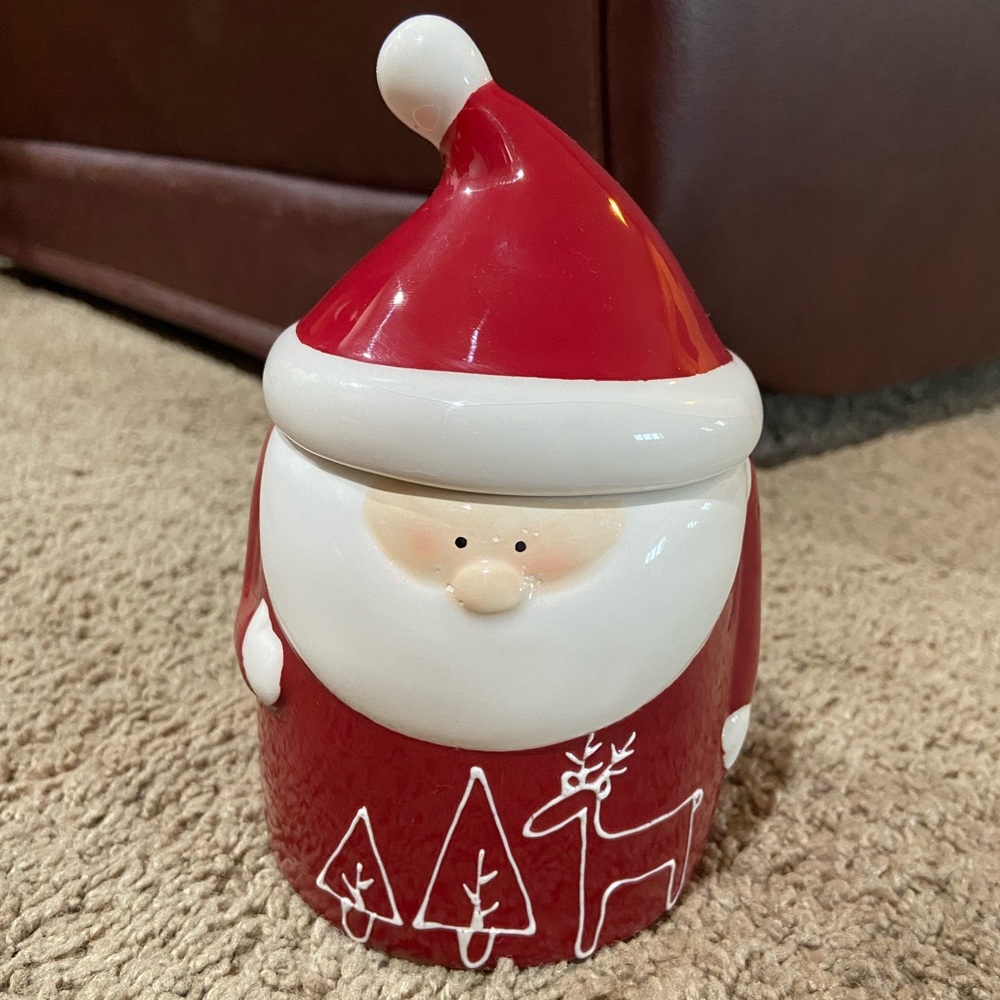 Thompson Ferrier Santa w/ Hat Top Lid Spruce & Fur Scented Candle 8.5oz unused
